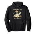 Overstimulated But Festive Goose Santa Hoodie - Trendy Graphic Men Women - T-Shirt, Sweatshirt, Hoodie