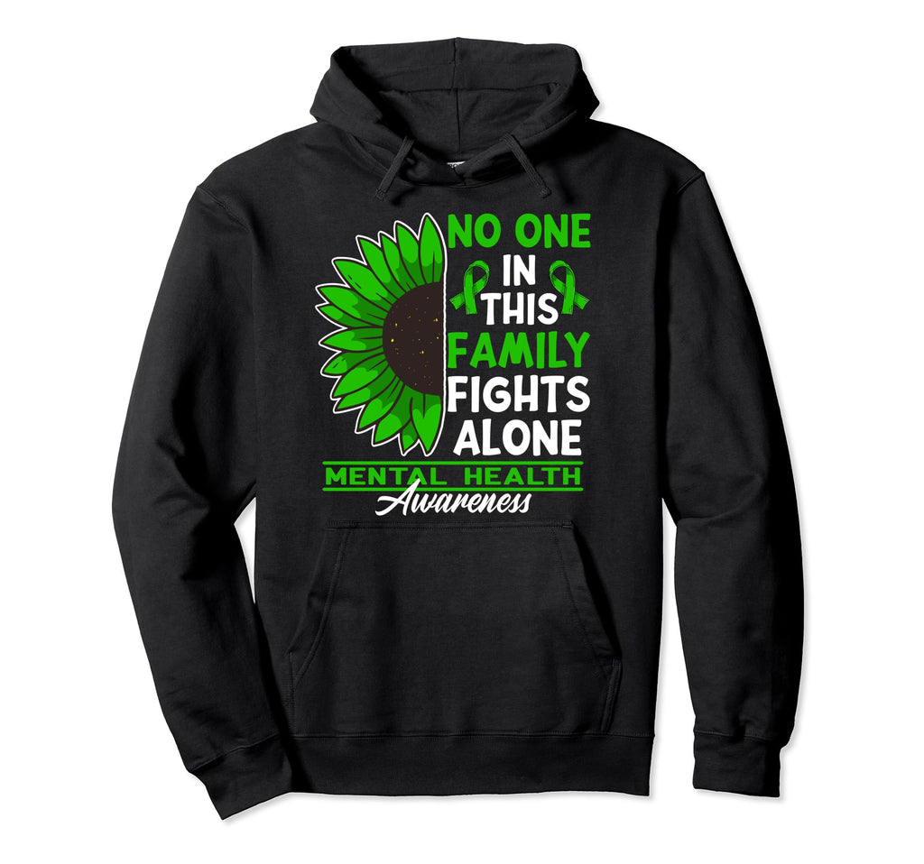 No One This Family Fights Alone I Hoodie - Fun Novelty Design Unisex - T-Shirt, Sweatshirt, Hoodie
