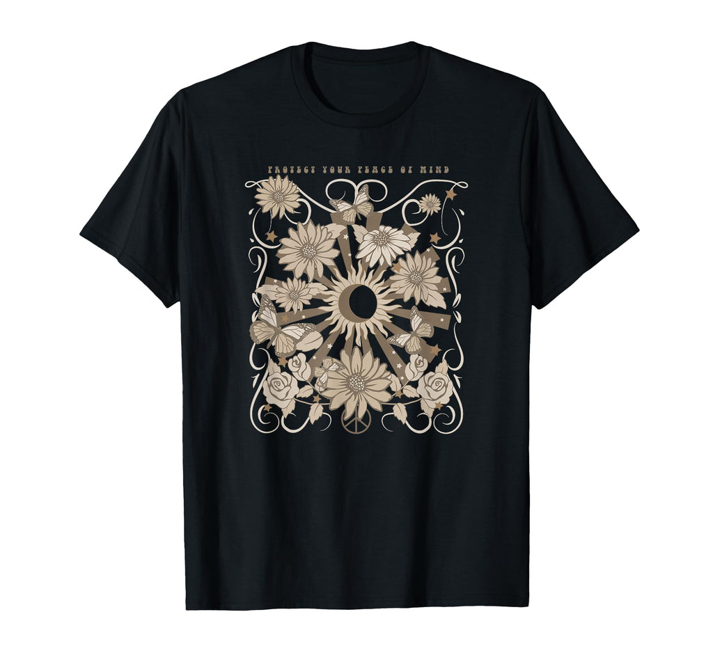 Protect Your Peace Mind Sunflowers T-Shirt - Trendy Graphic for Adults - T-Shirt, Sweatshirt, Hoodie