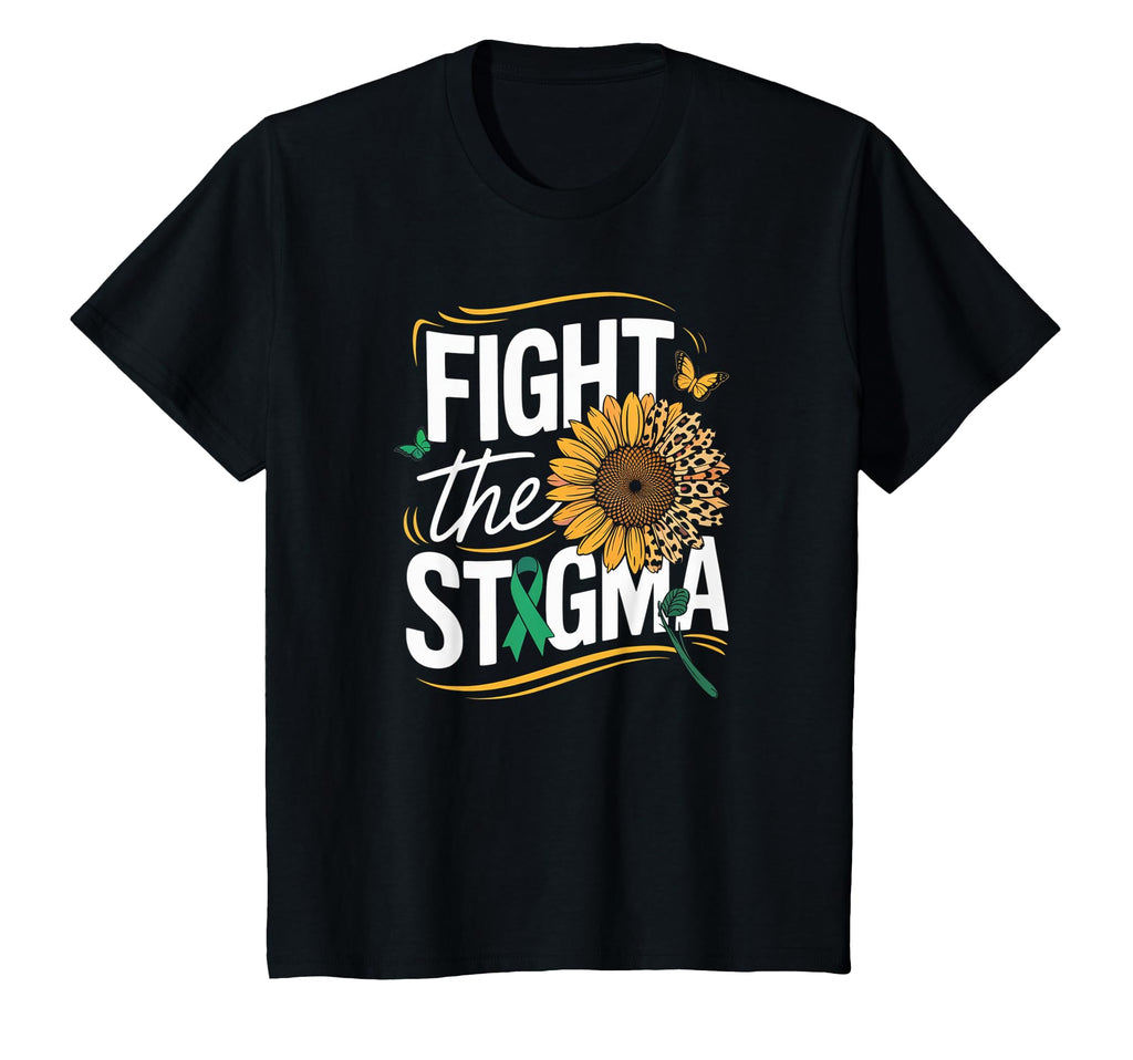 Fight Stigma Mental Health Awareness T-Shirt - Custom Art Print Unisex - T-Shirt, Sweatshirt, Hoodie