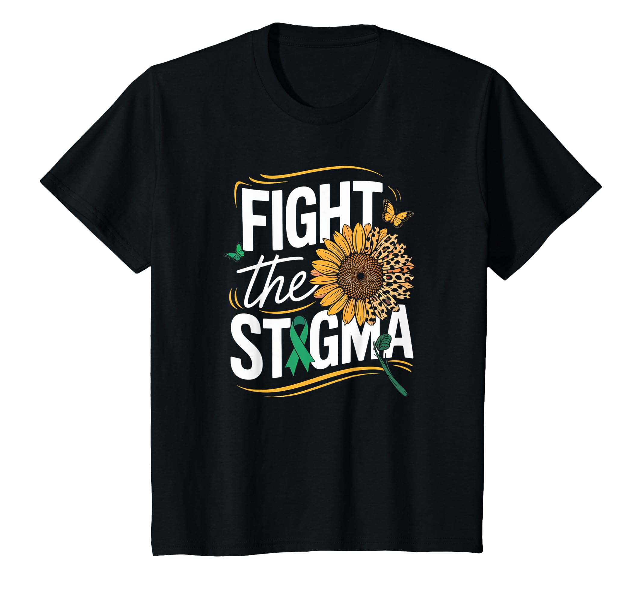Fight Stigma Mental Health Awareness T-Shirt - Custom Art Print Unisex - T-Shirt, Sweatshirt, Hoodie