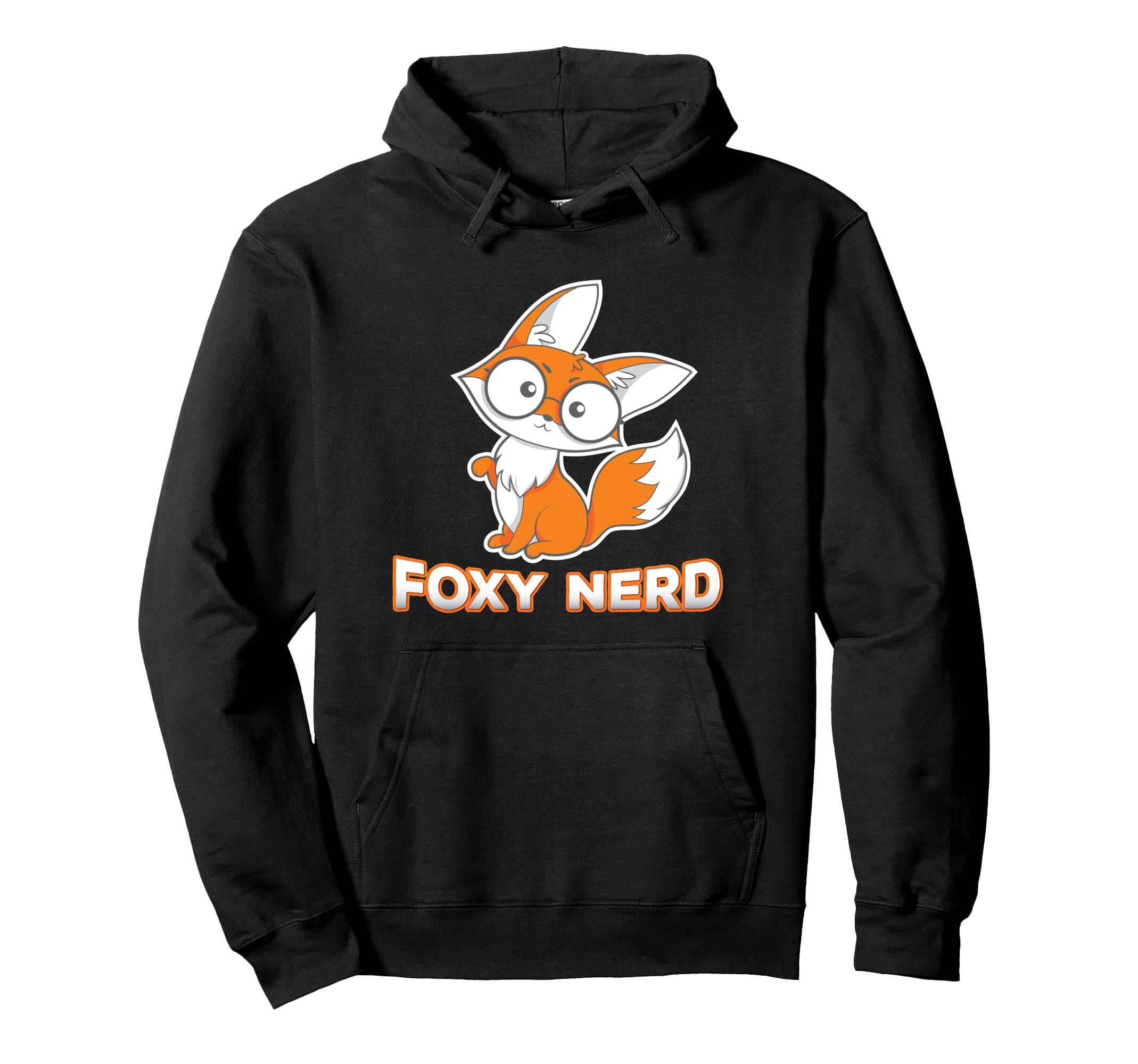 Foxy Nerd Nerdy Fox Geek Gamer Glasses Book Hoodie - Graphic Print Unisex - T-Shirt, Sweatshirt, Hoodie