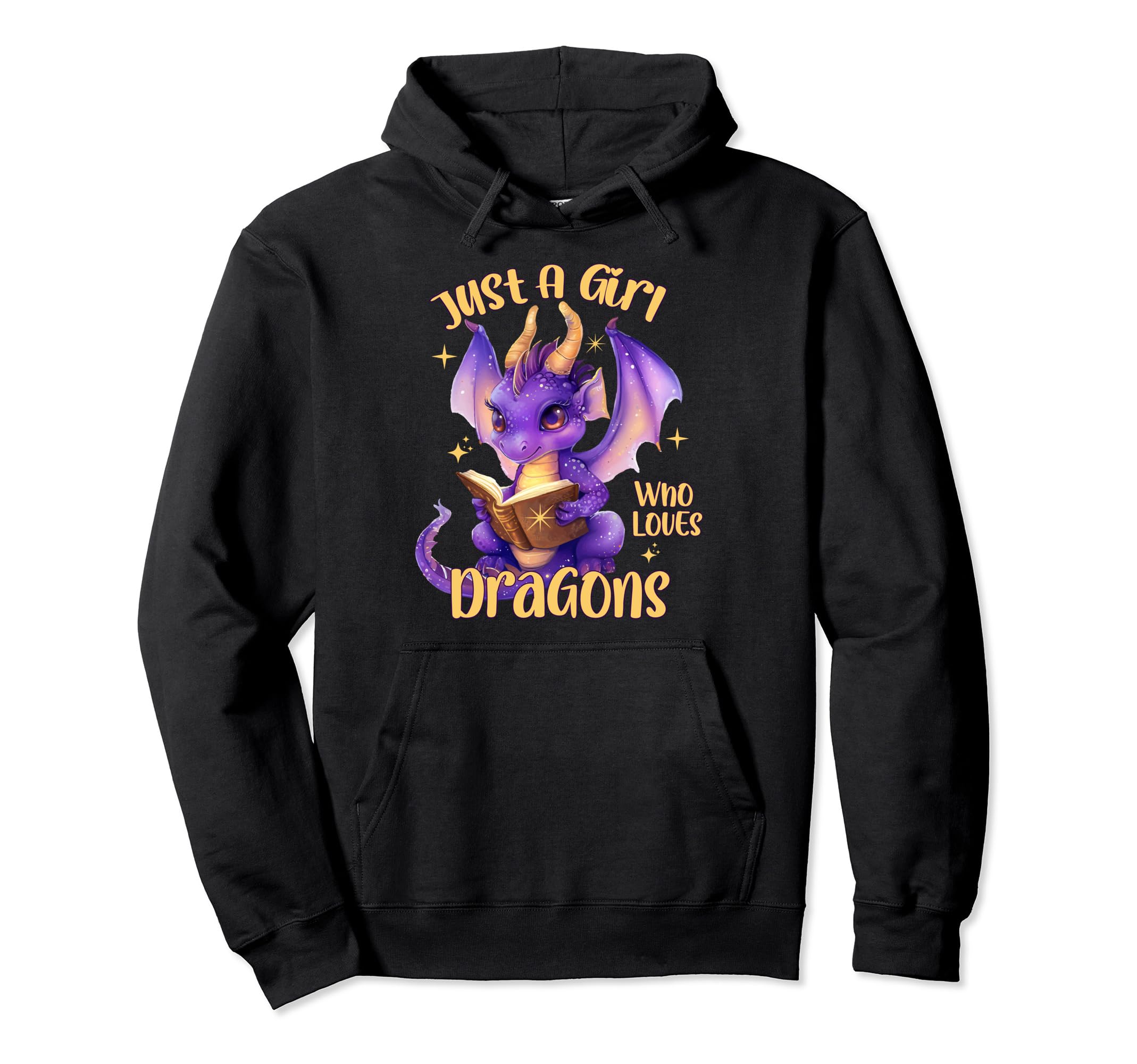 Just Who Loves Dragons Books Fantasy Hoodie - Trendy Graphic Men Women - T-Shirt, Sweatshirt, Hoodie