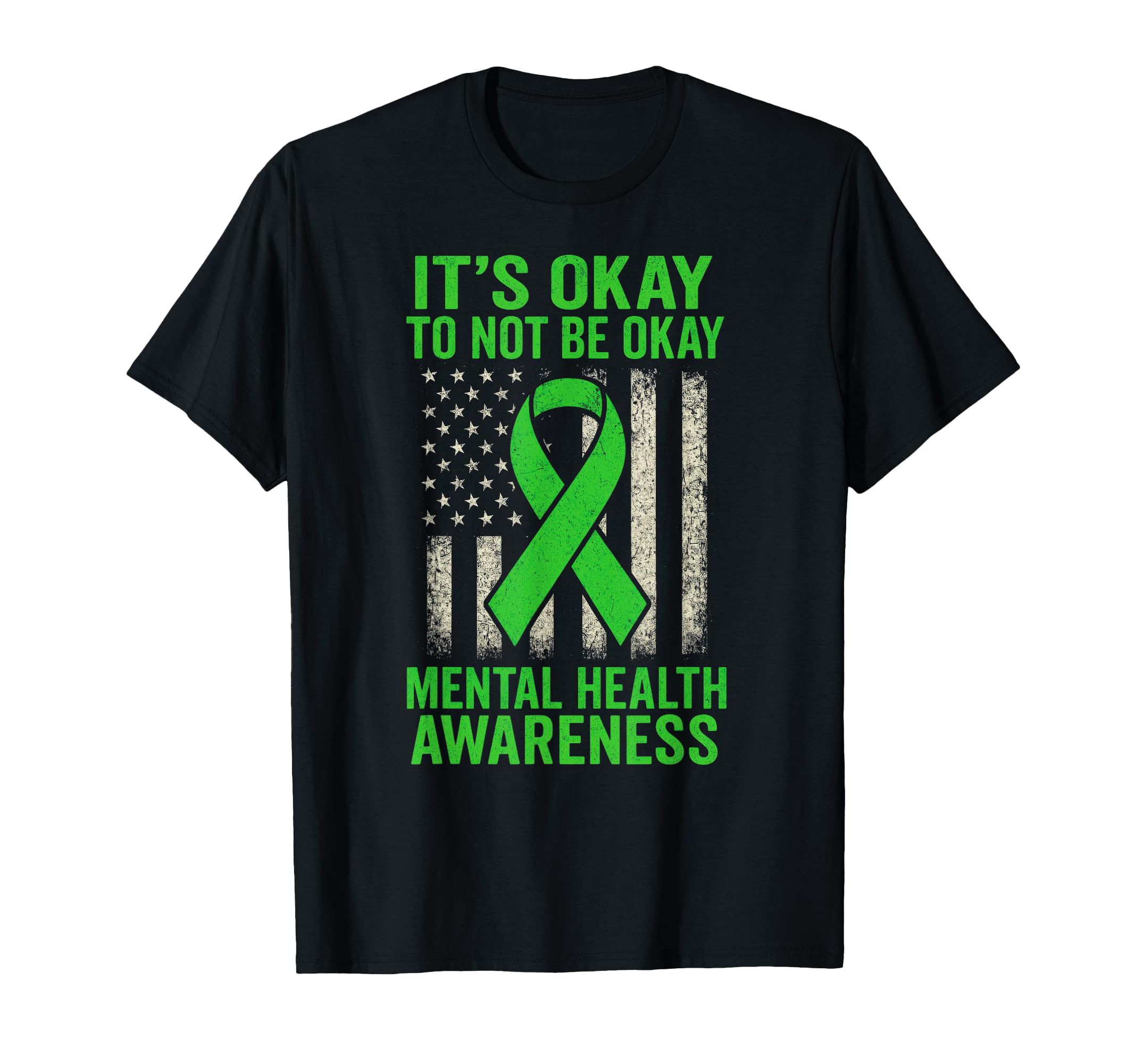 Its Okay To Not Be Okay American Flag T-Shirt - Trendy Graphic for Adults - T-Shirt, Sweatshirt, Hoodie