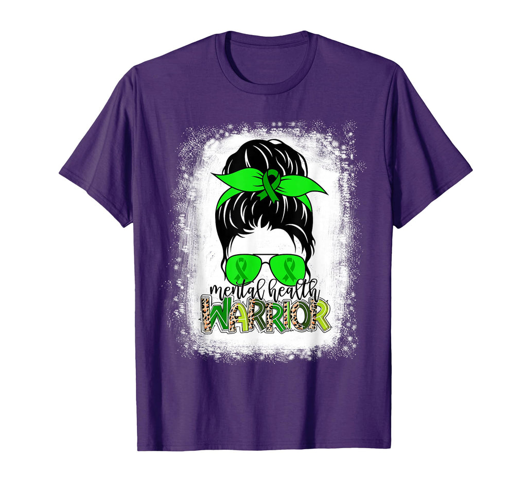 Mental Health Warrior Messy Bun T-Shirt - Streetwear Style Men Women - T-Shirt, Sweatshirt, Hoodie