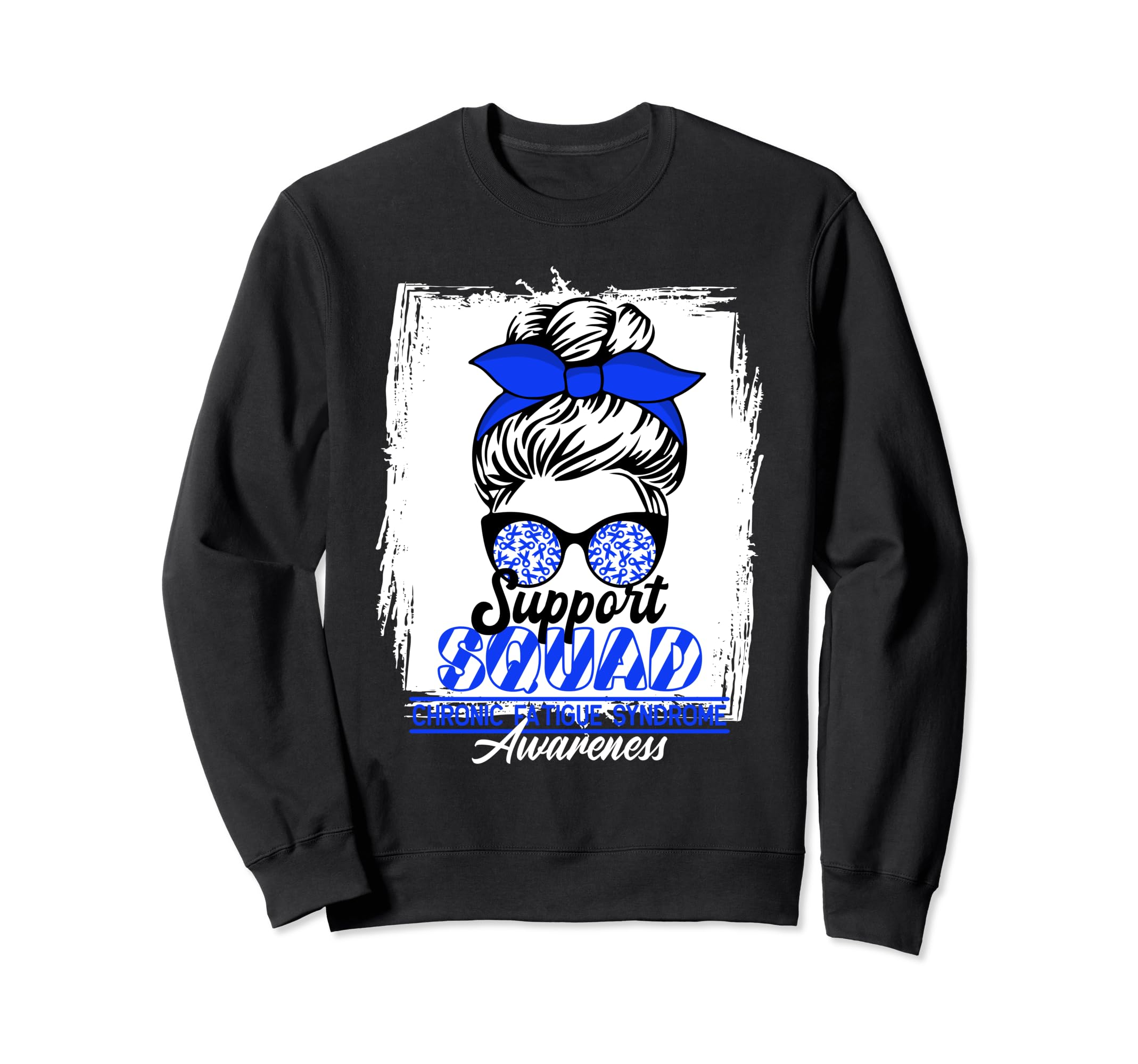 Messy Bun Support Awareness Squad I Sweatshirt - Graphic Print Unisex - T-Shirt, Sweatshirt, Hoodie