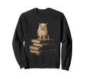 Dark Academia Owl Books Candle Library Sweatshirt - Unique Graphic Unisex - T-Shirt, Sweatshirt, Hoodie