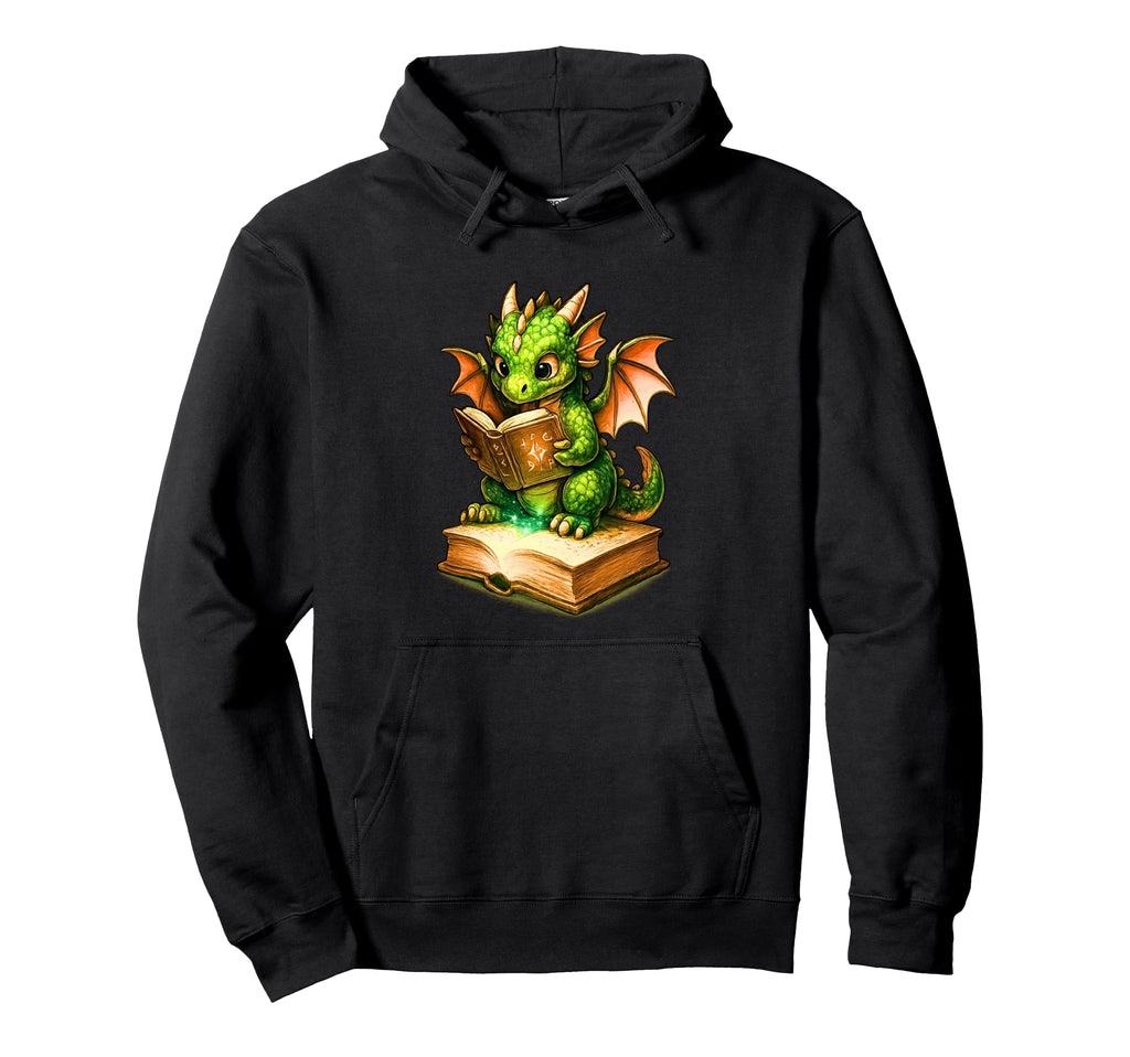 Dragon Reading Book Booish Teacher Hoodie - Aesthetic Graphic Unisex - T-Shirt, Sweatshirt, Hoodie