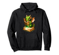 Dragon Reading Book Booish Teacher Hoodie - Aesthetic Graphic Unisex - T-Shirt, Sweatshirt, Hoodie