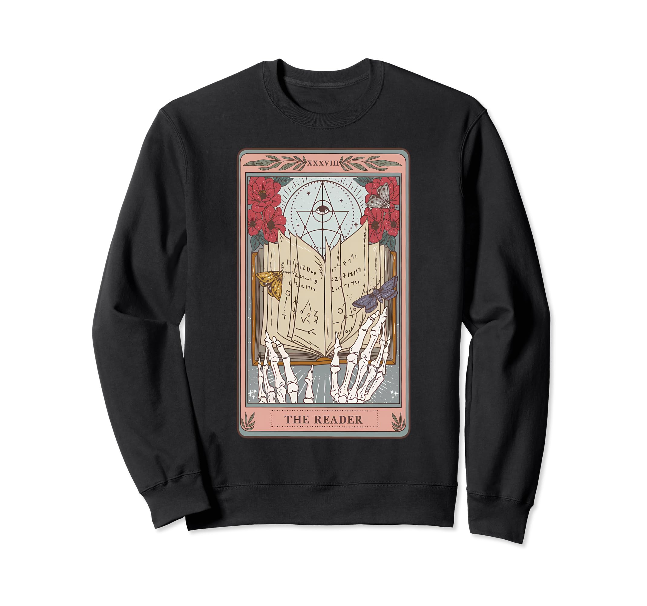 Reader Tarot Card Witchy Book Sweatshirt - Custom Art Print for Adults - T-Shirt, Sweatshirt, Hoodie