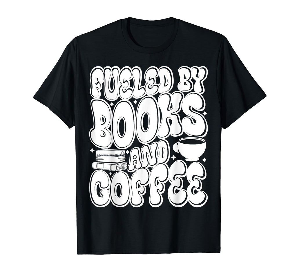 Fueled Books And Coffee Bookworm T-Shirt - Unique Graphic for Adults - T-Shirt, Sweatshirt, Hoodie
