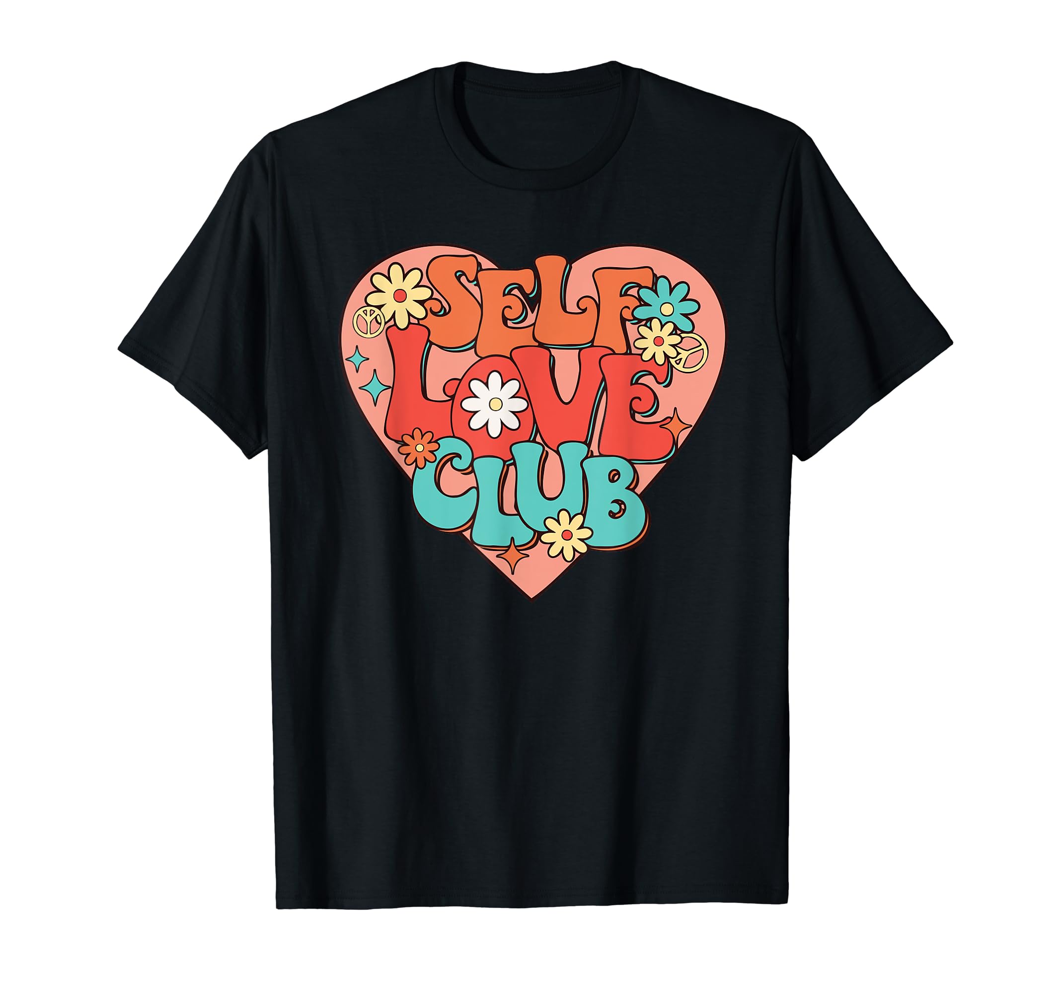 Floral Heart Self Love Club Trendy T-Shirt - Aesthetic Graphic Unisex - T-Shirt, Sweatshirt, Hoodie