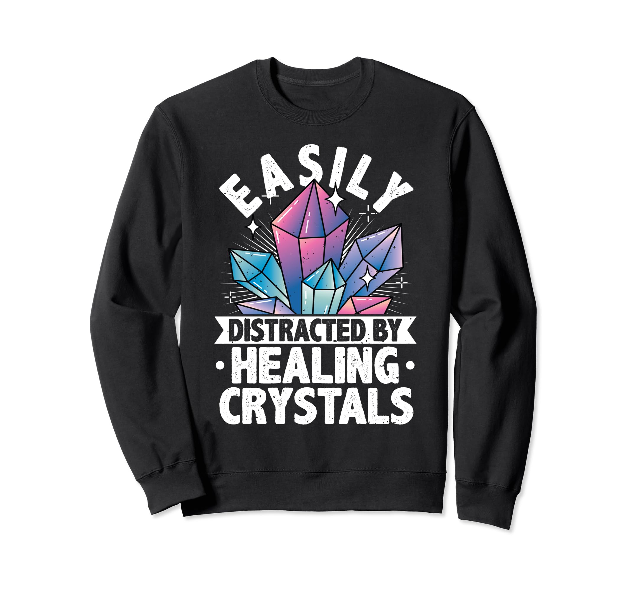Crystal Healing Stones Gemstones Sweatshirt - Minimalist Print Men Women - T-Shirt, Sweatshirt, Hoodie