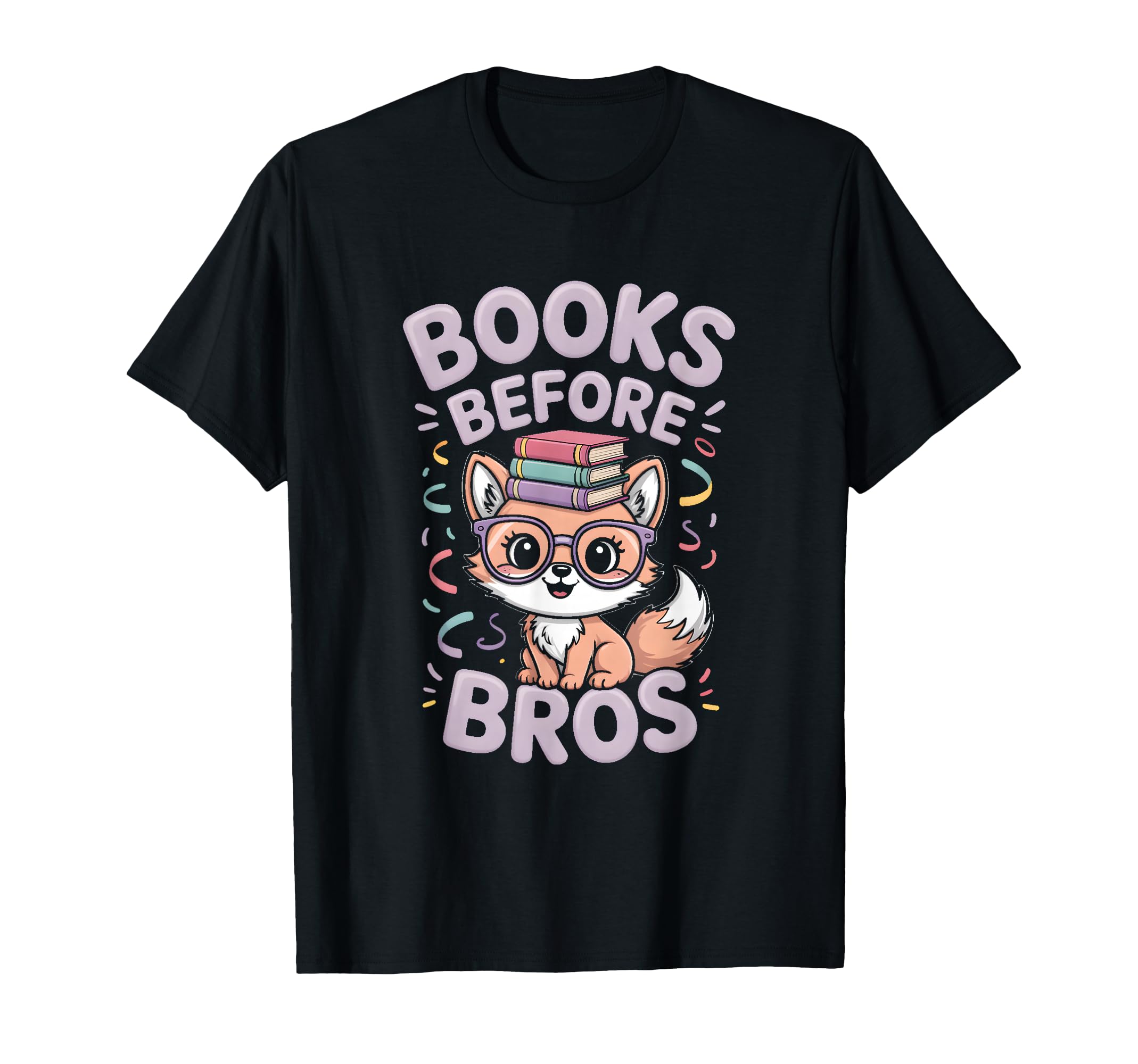 Books Before Bros Nerdy Fox Reading T-Shirt - Streetwear Style Men Women - T-Shirt, Sweatshirt, Hoodie