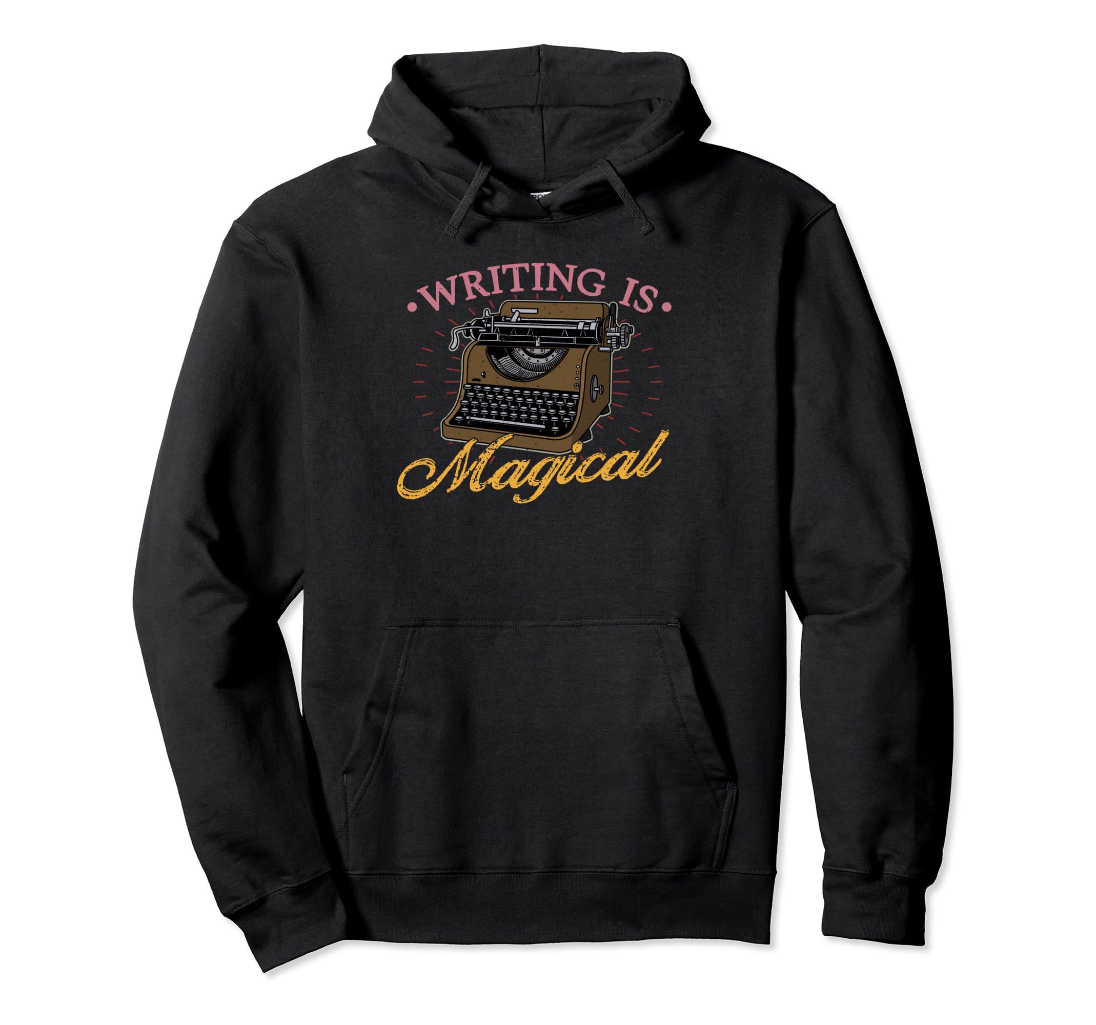 Typewriter Book Writing Literature Hoodie - Custom Art Print Men Women - T-Shirt, Sweatshirt, Hoodie