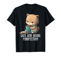 Cats And Books Purrfection Book T-Shirt - Casual Everyday Wear Men Women - T-Shirt, Sweatshirt, Hoodie