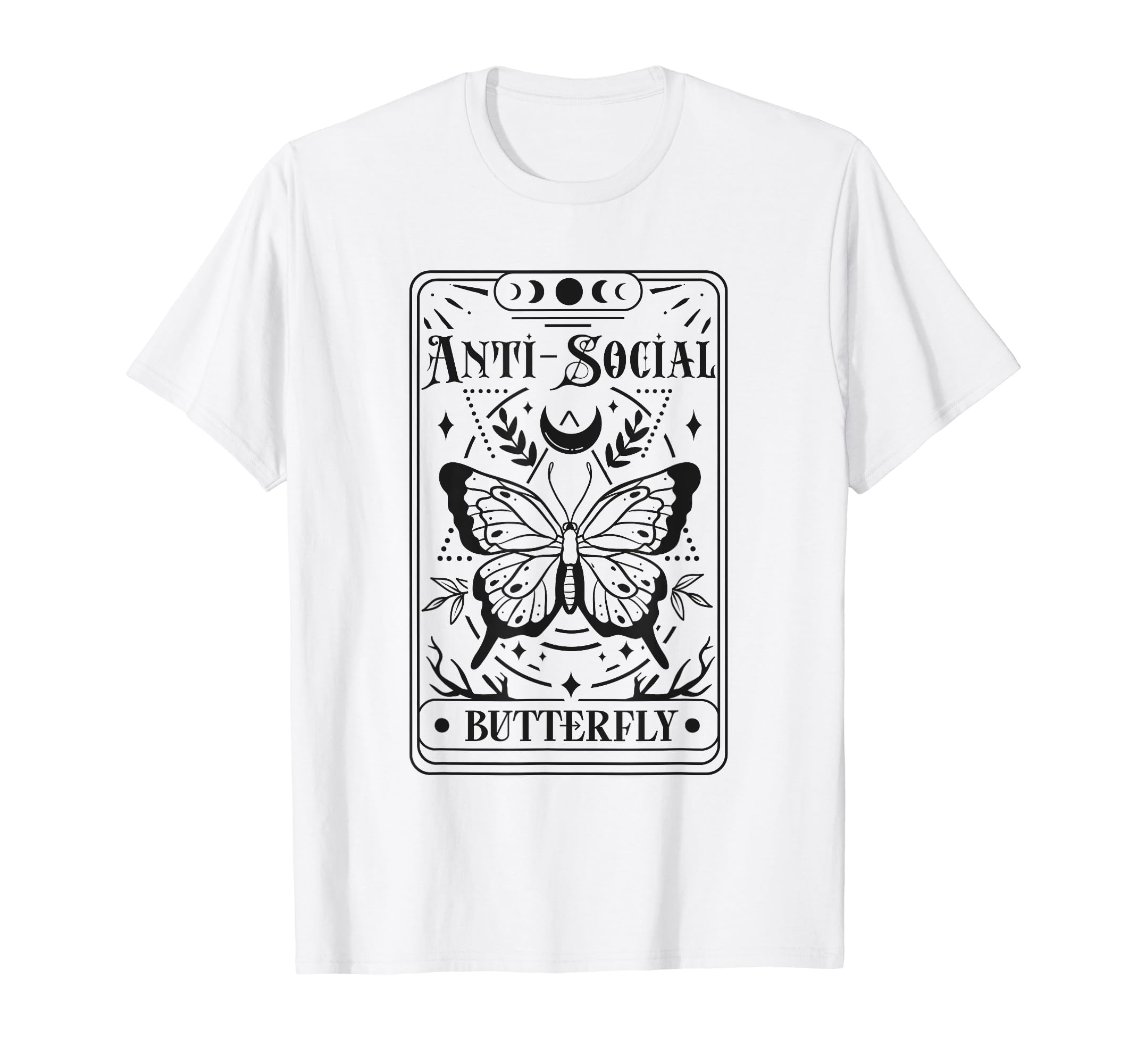 Anti Social Butterfly Funny Sarcastic T-Shirt - Custom Art Print Unisex - T-Shirt, Sweatshirt, Hoodie