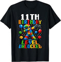 11th Birthday Building Brick Funny 11 Year Old Gamer Boys T-Shirt Unisex T-shirt, Sweatshirt, Hoodie, Long Sleeve Tee - T-Shirt, Sweatshirt, Hoodie