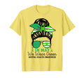 May We Wear Green Messy Bun Mental T-Shirt - Fun Novelty Design for Adults - T-Shirt, Sweatshirt, Hoodie