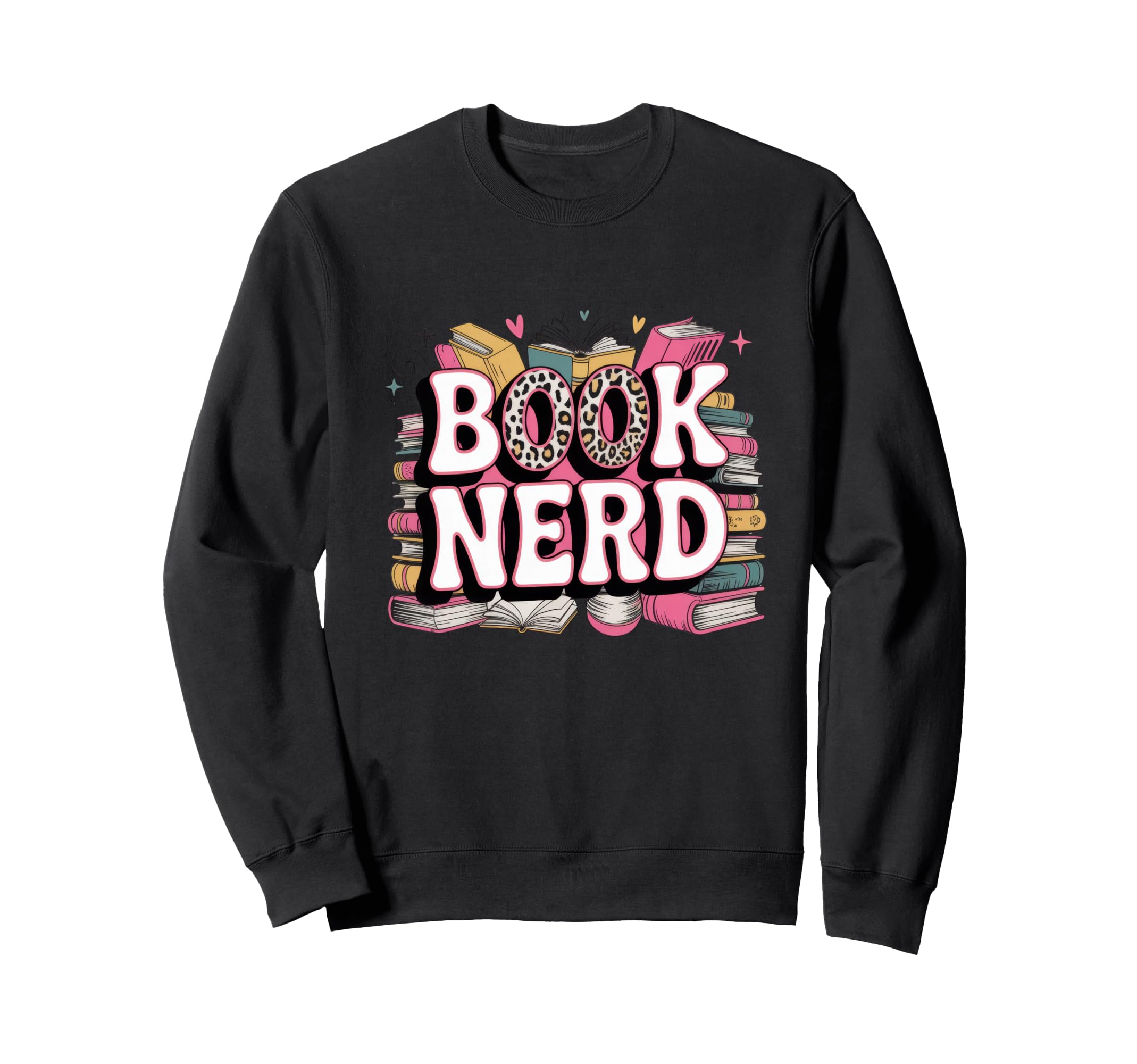 Book Nerd Lover Reader Stack Sweatshirt - Aesthetic Graphic for Adults - T-Shirt, Sweatshirt, Hoodie