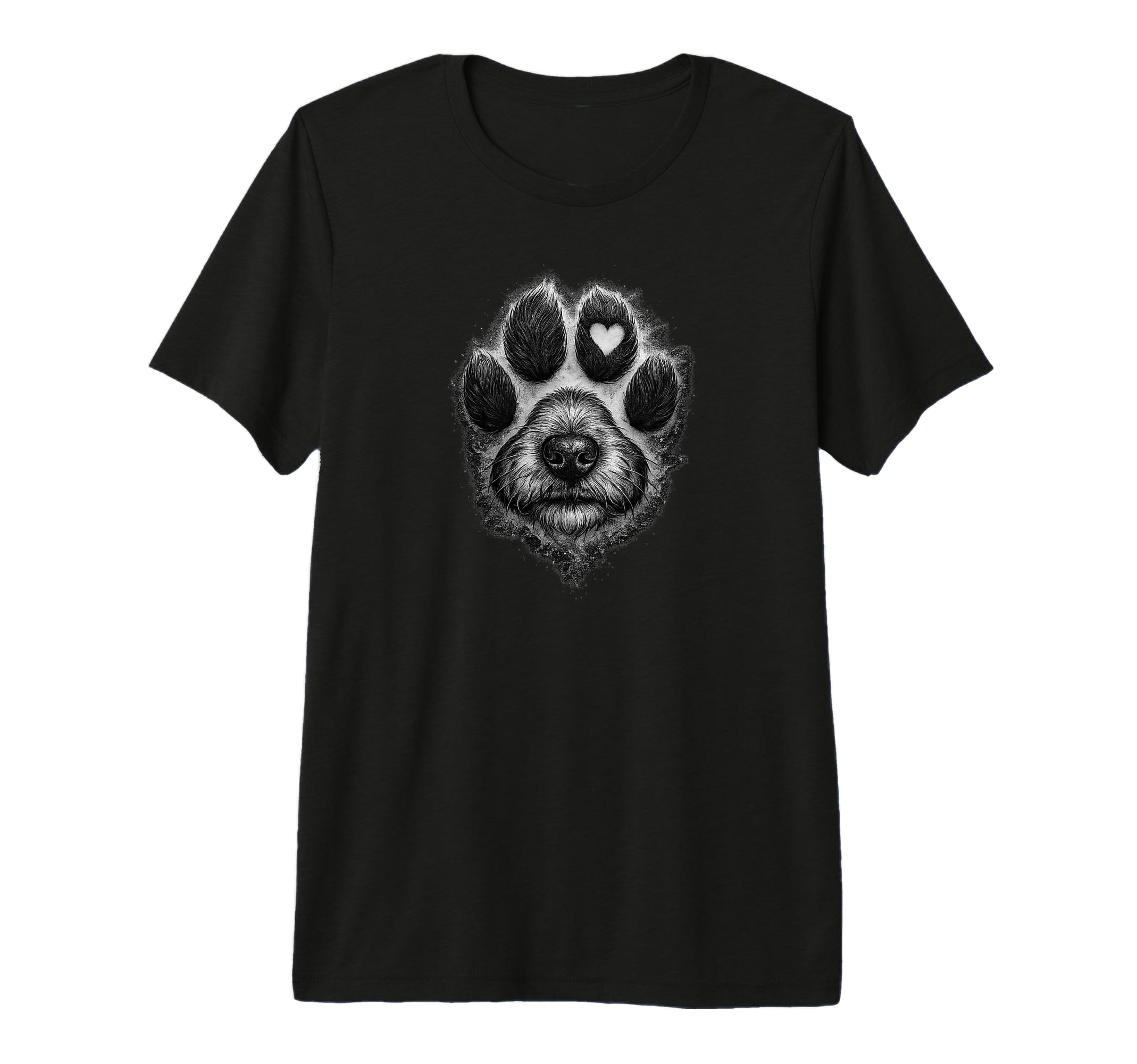 Dog Paw Heart Tattoo Pet Lovers Tri Blend T-Shirt - Streetwear Style Unisex - T-Shirt, Sweatshirt, Hoodie