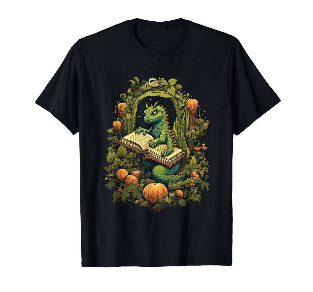 Book Dragon Reading Books Bookworm T-Shirt - Aesthetic Graphic Unisex - T-Shirt, Sweatshirt, Hoodie