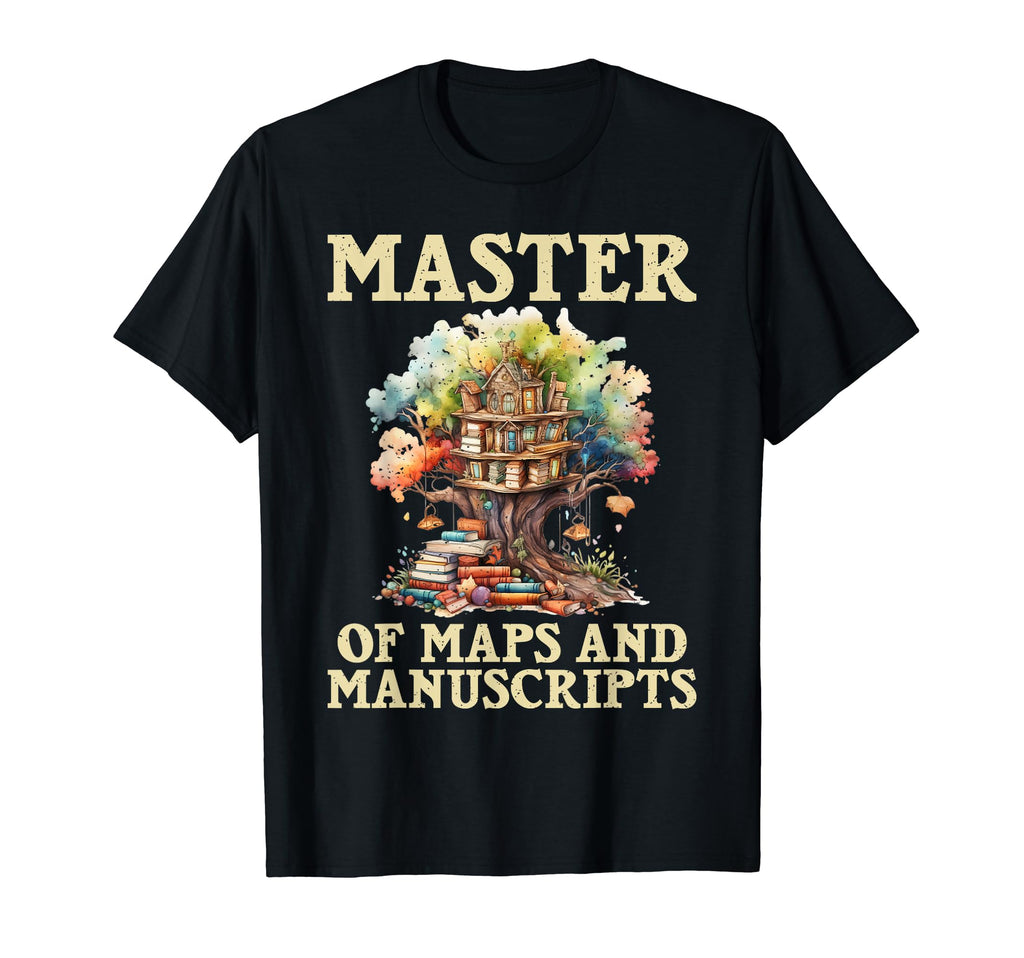 Master Maps And Manuscripts Fantasy T-Shirt - Casual Everyday Wear Unisex - T-Shirt, Sweatshirt, Hoodie