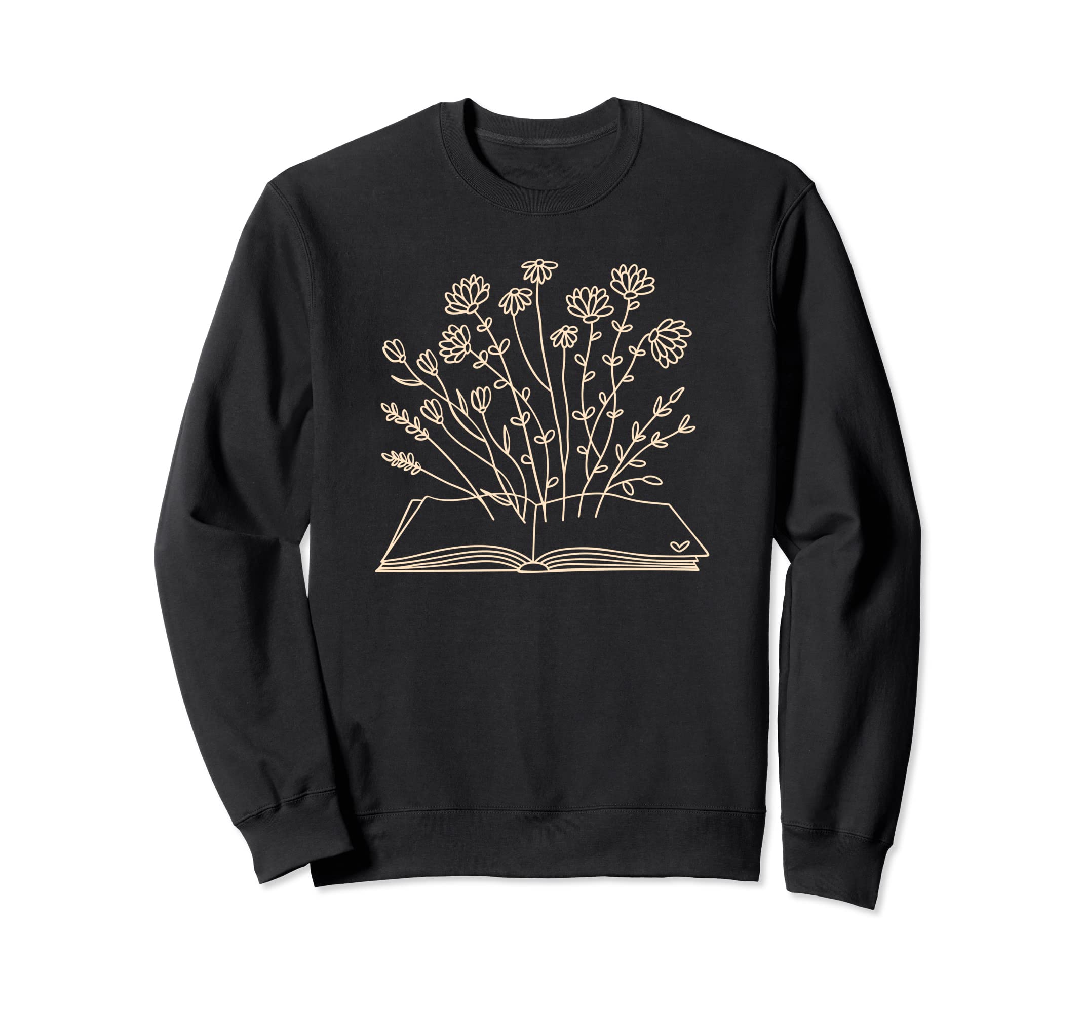 Floral Flower Book Reading Bookworm Sweatshirt - Novelty Apparel Men Women - T-Shirt, Sweatshirt, Hoodie