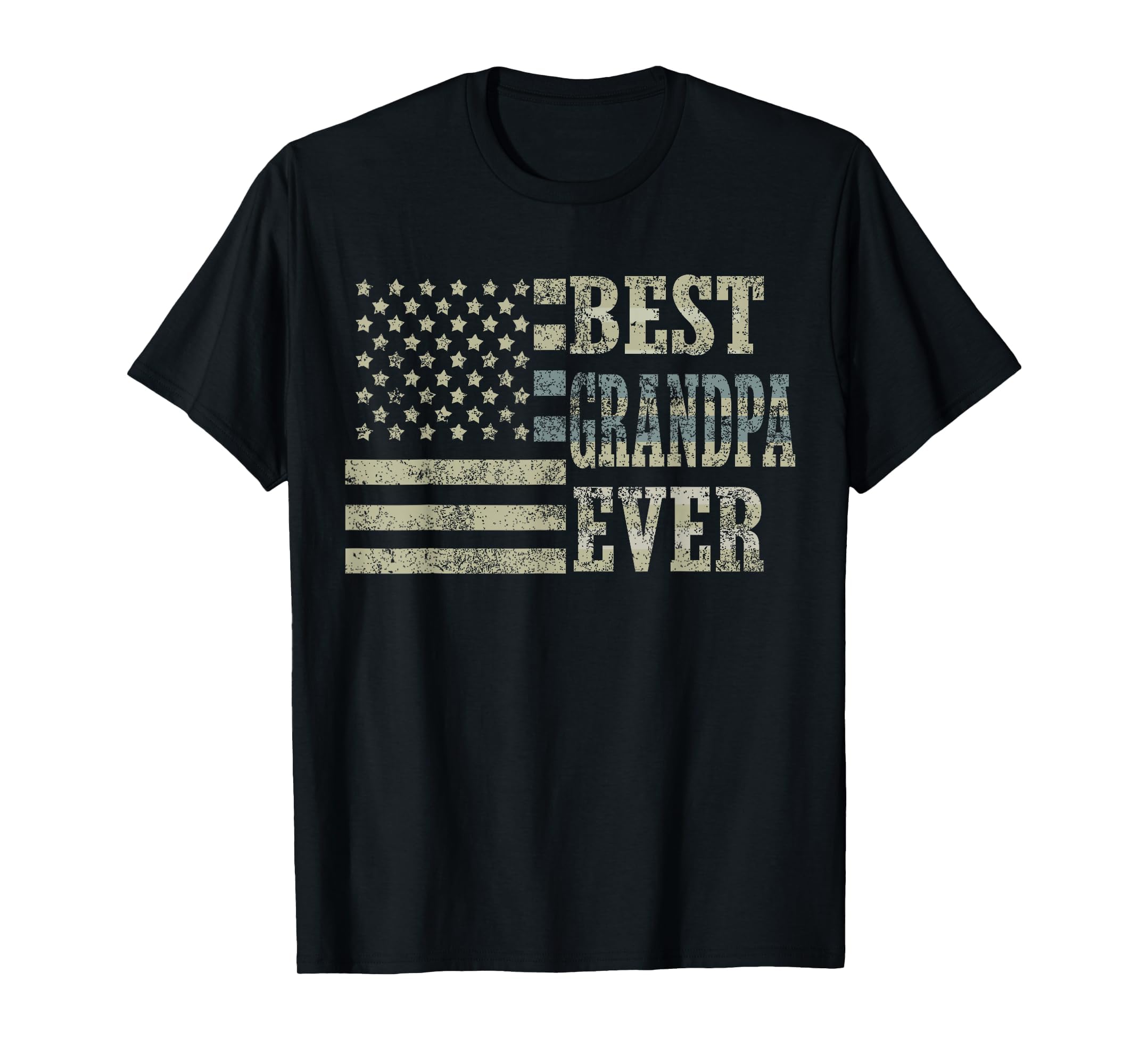 Best Grandpa Ever American Flag Usa T-Shirt - Minimalist Print Men Women - T-Shirt, Sweatshirt, Hoodie