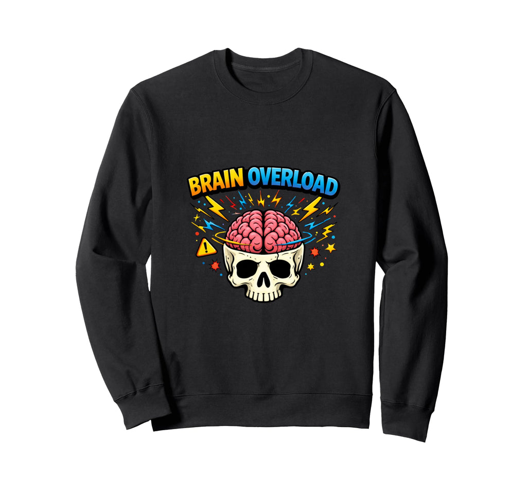 Brain Overload Funny Mental Chaos Sweatshirt - Aesthetic Graphic for Adults - T-Shirt, Sweatshirt, Hoodie