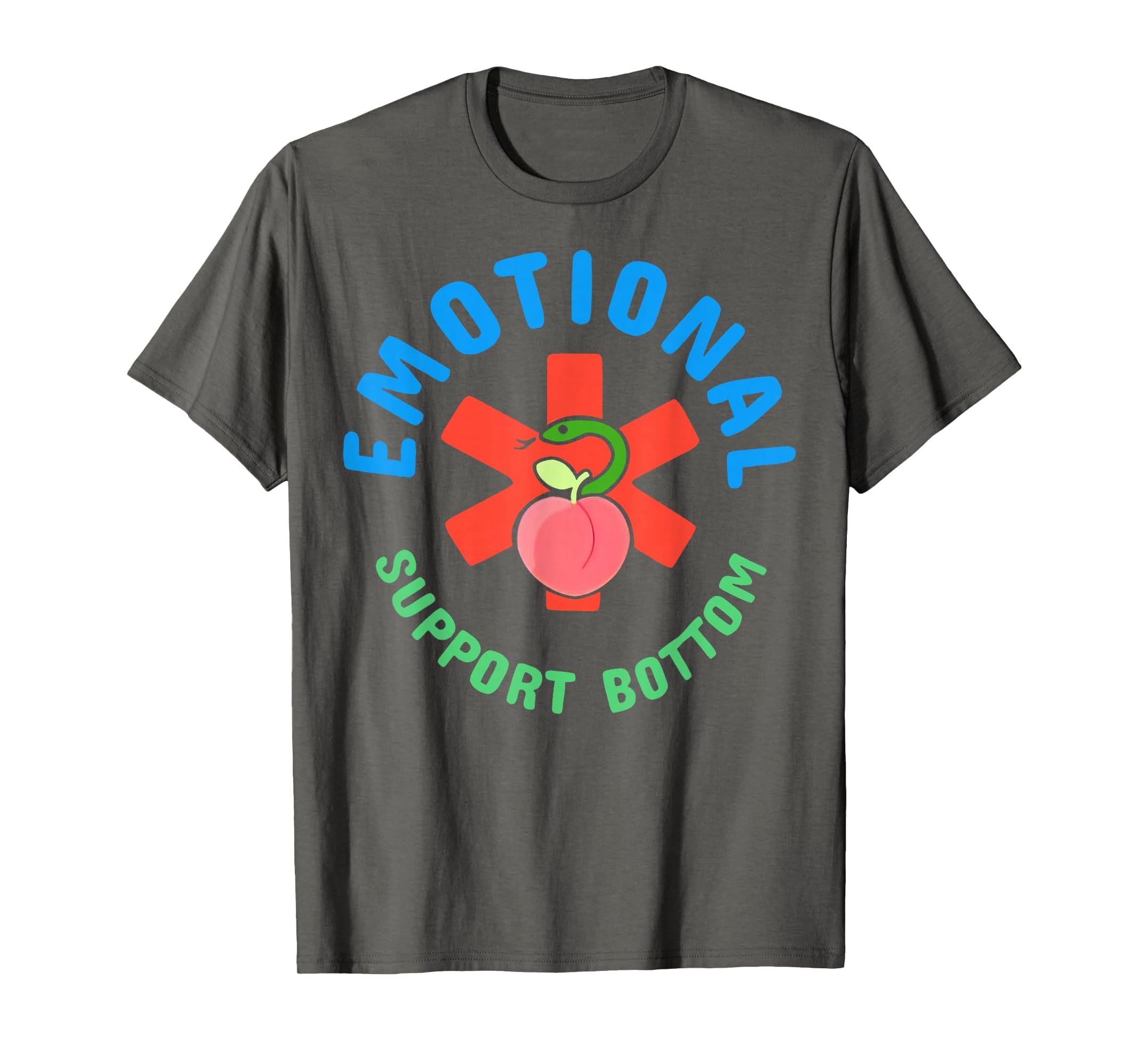 Emotional Support Bottom Symbol Funny T-Shirt - Graphic Print Men Women - T-Shirt, Sweatshirt, Hoodie