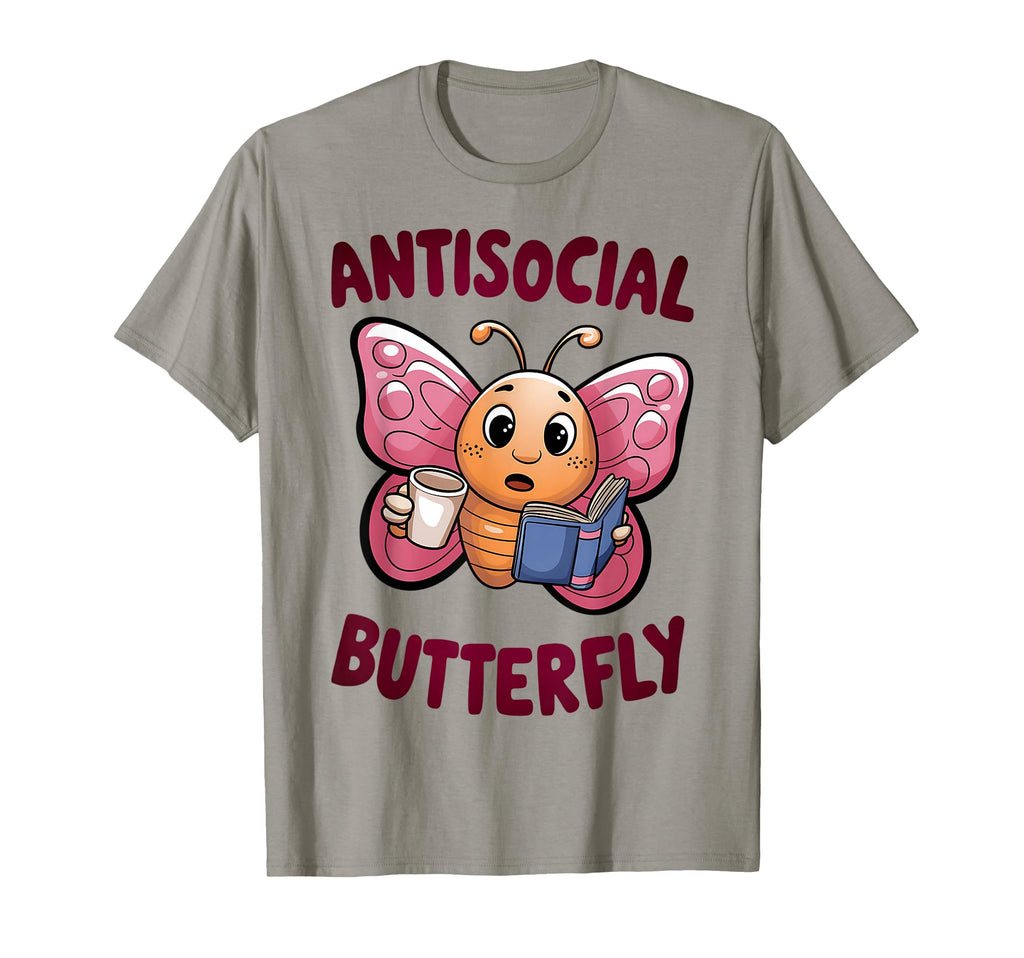 Groovy Anti Social Butterfly Ironic Funny T-Shirt - Unique Graphic Unisex - T-Shirt, Sweatshirt, Hoodie