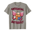 Groovy Anti Social Butterfly Ironic Funny T-Shirt - Unique Graphic Unisex - T-Shirt, Sweatshirt, Hoodie