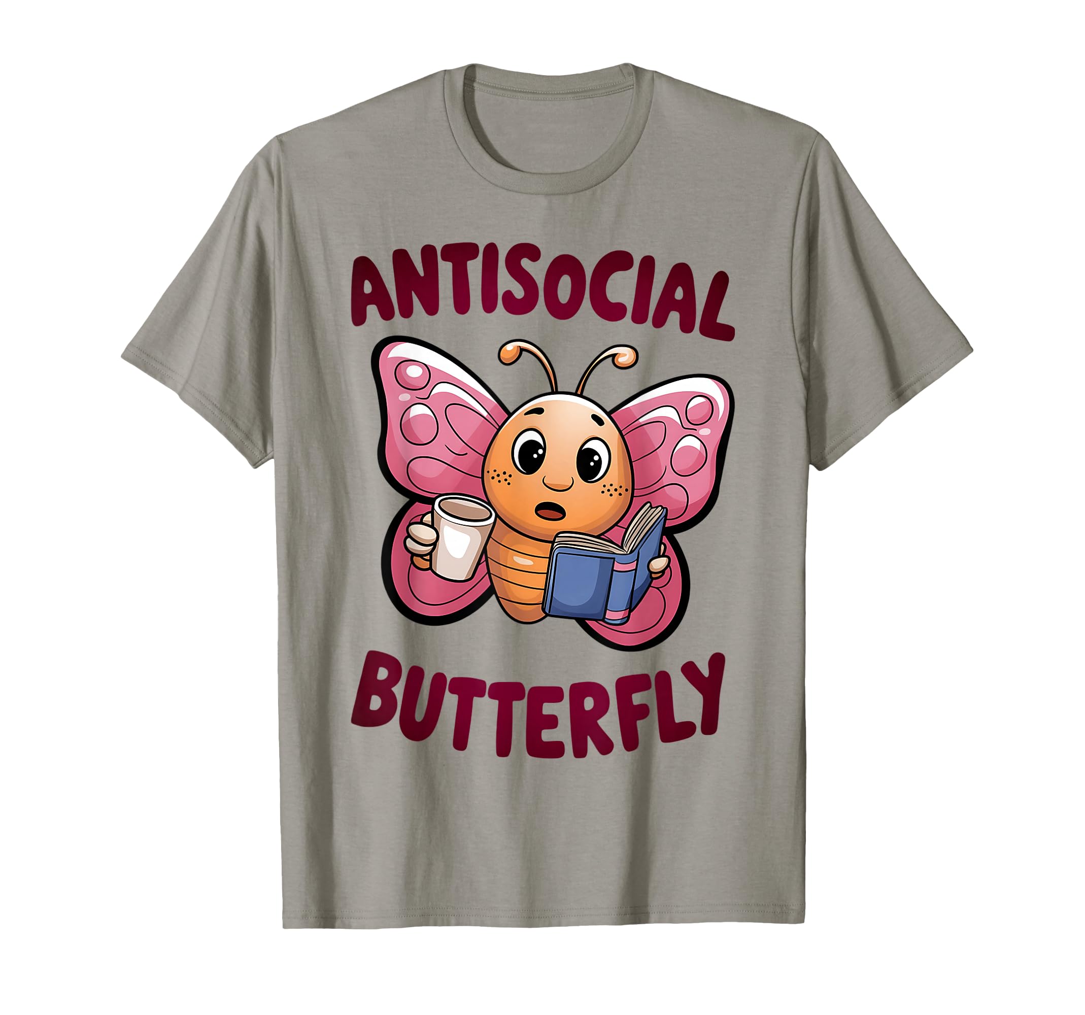 Groovy Anti Social Butterfly Ironic Funny T-Shirt - Unique Graphic Unisex - T-Shirt, Sweatshirt, Hoodie