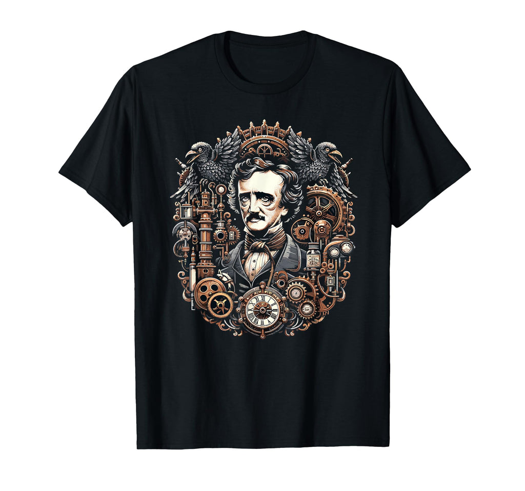 Edgar Allan Poe Raven Gothic T-Shirt - Trendy Graphic for Adults - T-Shirt, Sweatshirt, Hoodie