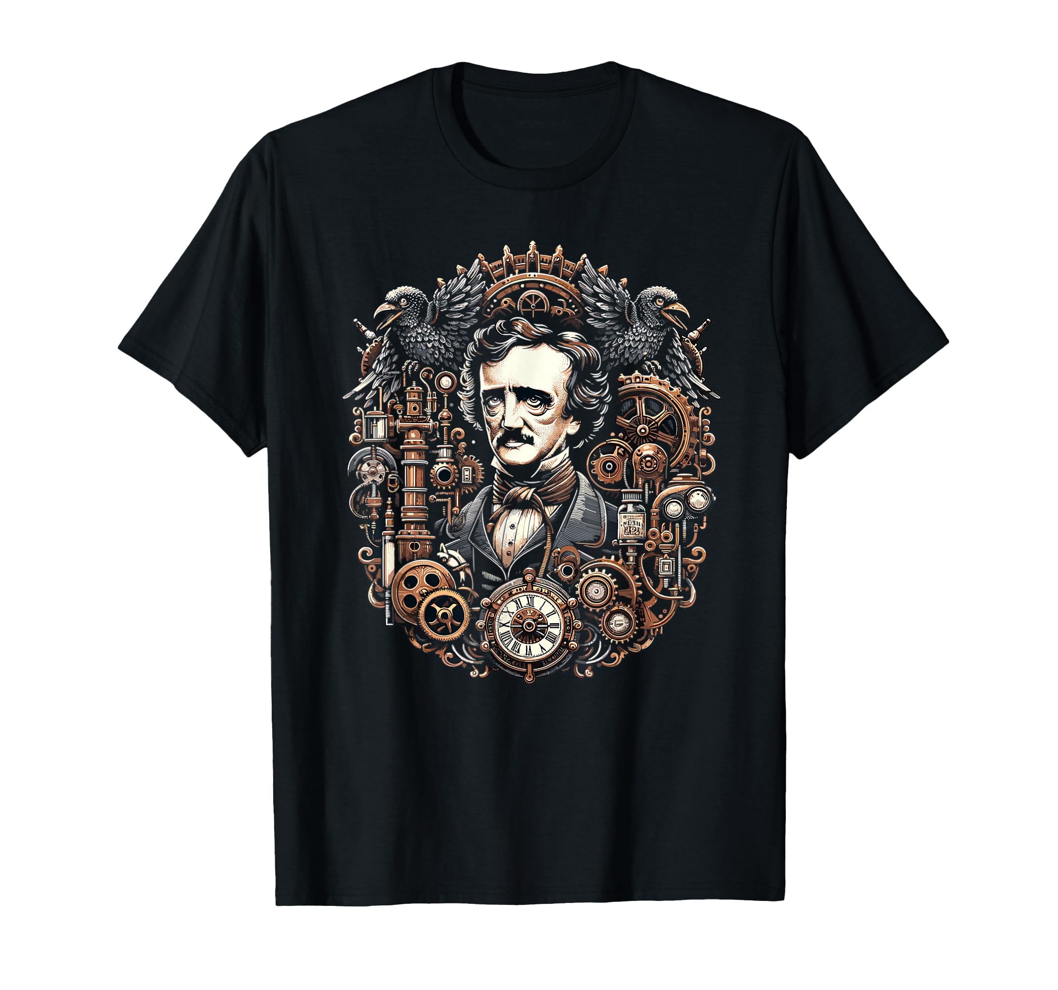 Edgar Allan Poe Raven Gothic T-Shirt - Trendy Graphic for Adults - T-Shirt, Sweatshirt, Hoodie