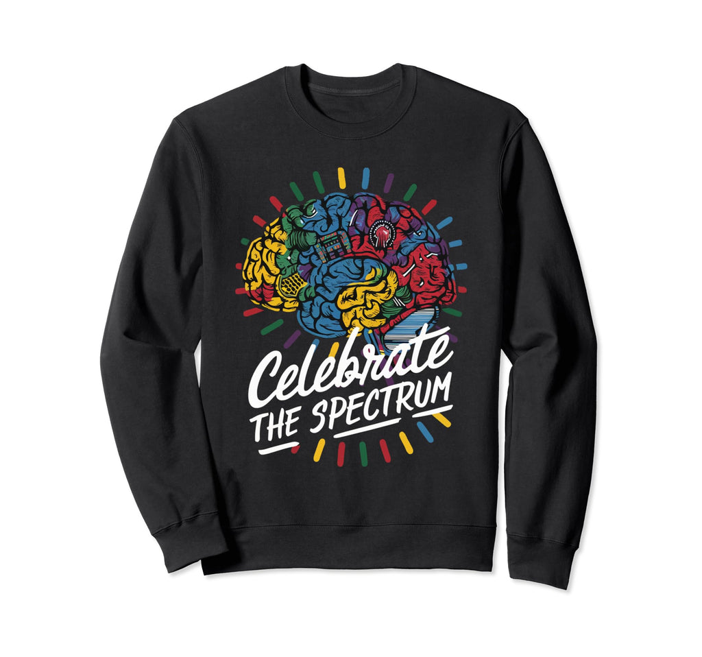 Neurodiversity Brain Autism Sweatshirt - Casual Everyday Wear Men Women - T-Shirt, Sweatshirt, Hoodie