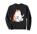 Meditation Cat Yoga Pose Sweatshirt - Casual Everyday Wear for Adults - T-Shirt, Sweatshirt, Hoodie