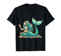 Meditation Mermaid Yoga Pose T-Shirt - Fun Novelty Design for Adults - T-Shirt, Sweatshirt, Hoodie