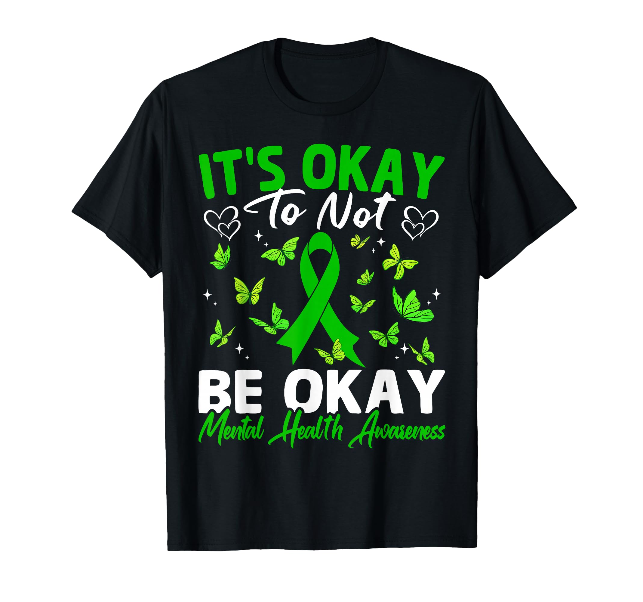 Its Okay To Not Be Okay Mental Health T-Shirt - Custom Art Print Unisex - T-Shirt, Sweatshirt, Hoodie