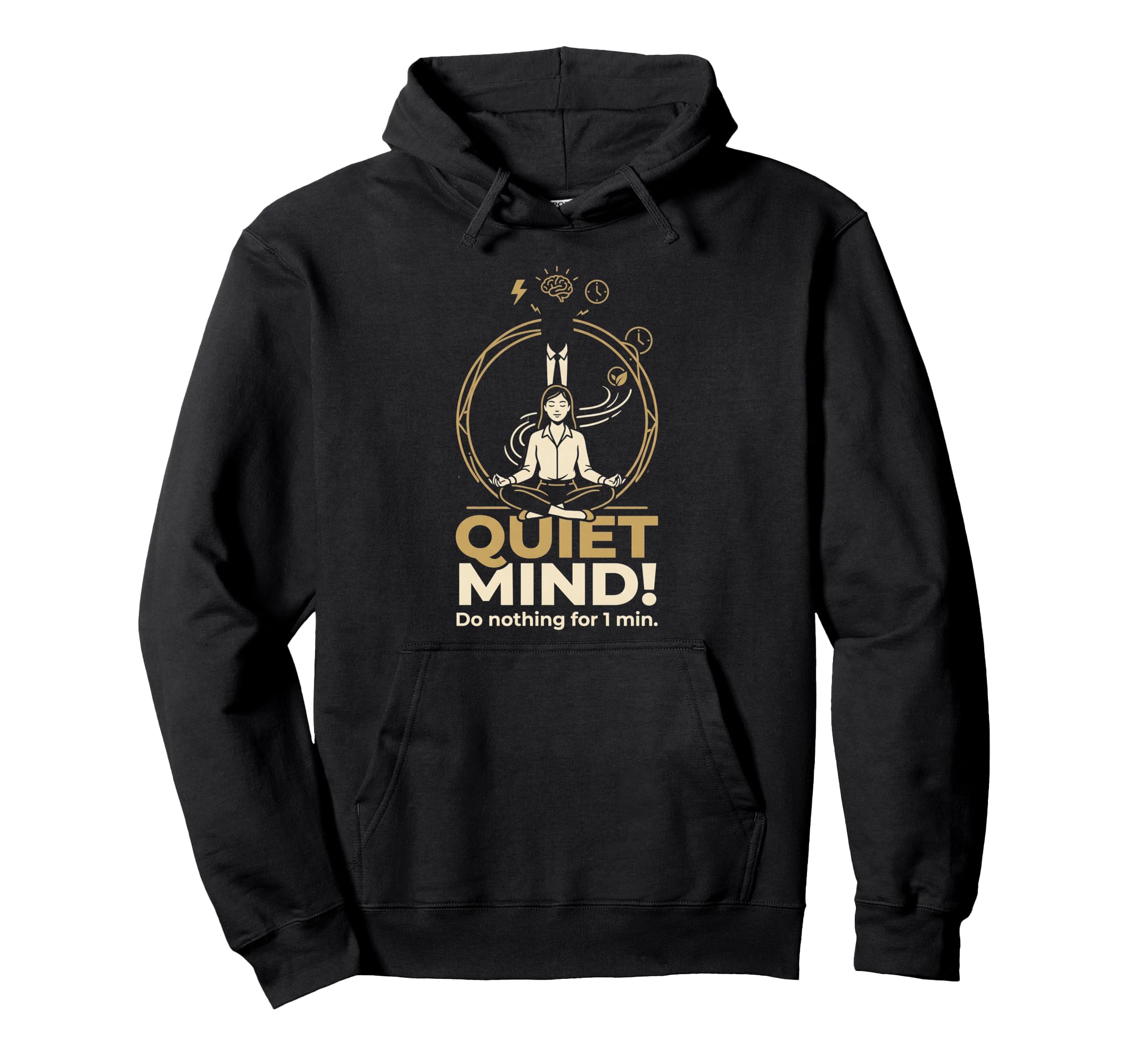 Quiet Mind Hoodie - Minimalist Print for Adults - T-Shirt, Sweatshirt, Hoodie