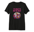 Mental Health Awareness Flower Brain Tri T-Shirt - Custom Art Print Unisex - T-Shirt, Sweatshirt, Hoodie