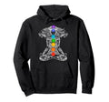 Yoga Lotus Pose Chakras Mandala Hoodie - Custom Art Print Men Women - T-Shirt, Sweatshirt, Hoodie