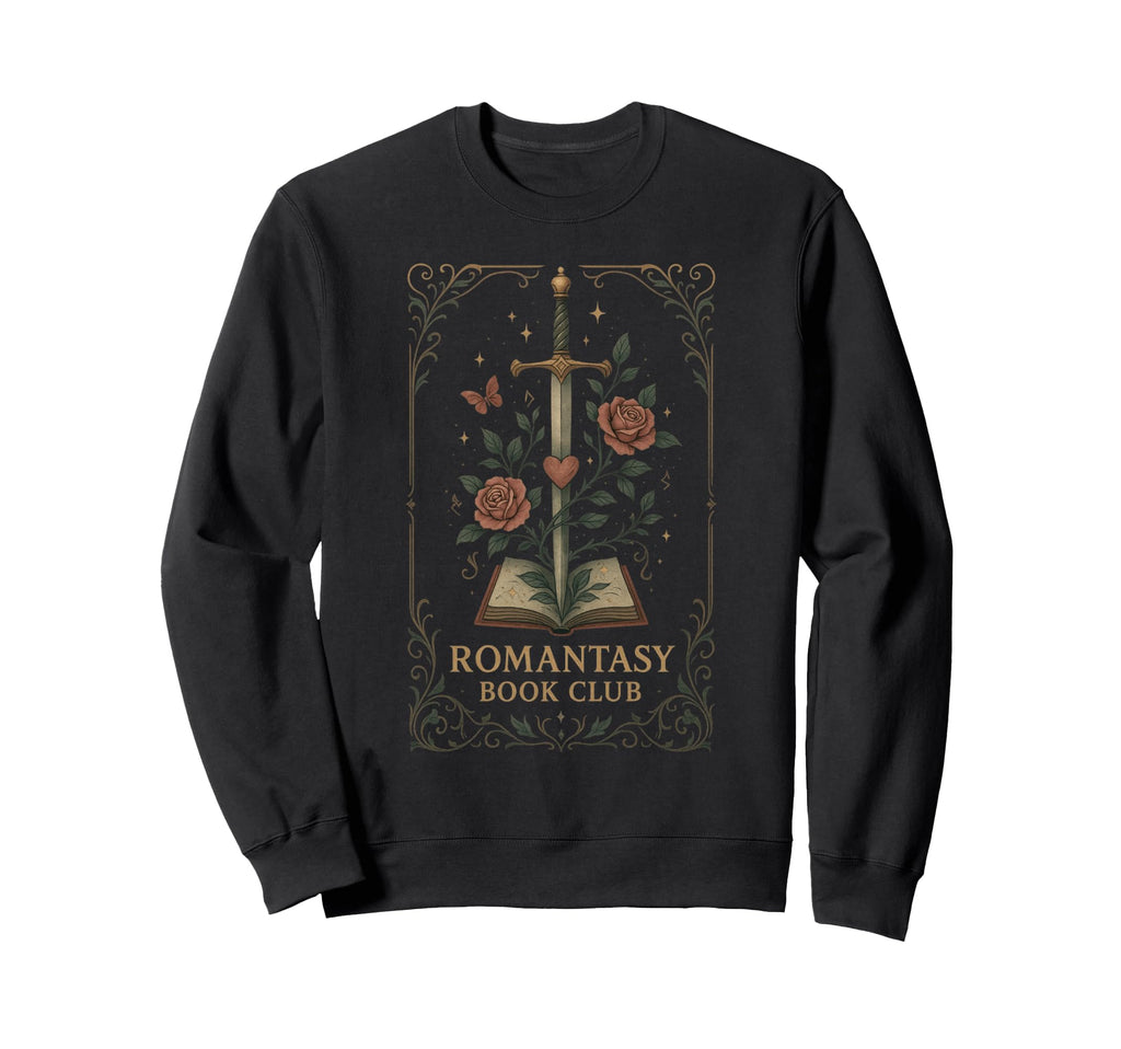 Romantasy Book Club Sword Roses Sweatshirt - Streetwear Style for Adults - T-Shirt, Sweatshirt, Hoodie