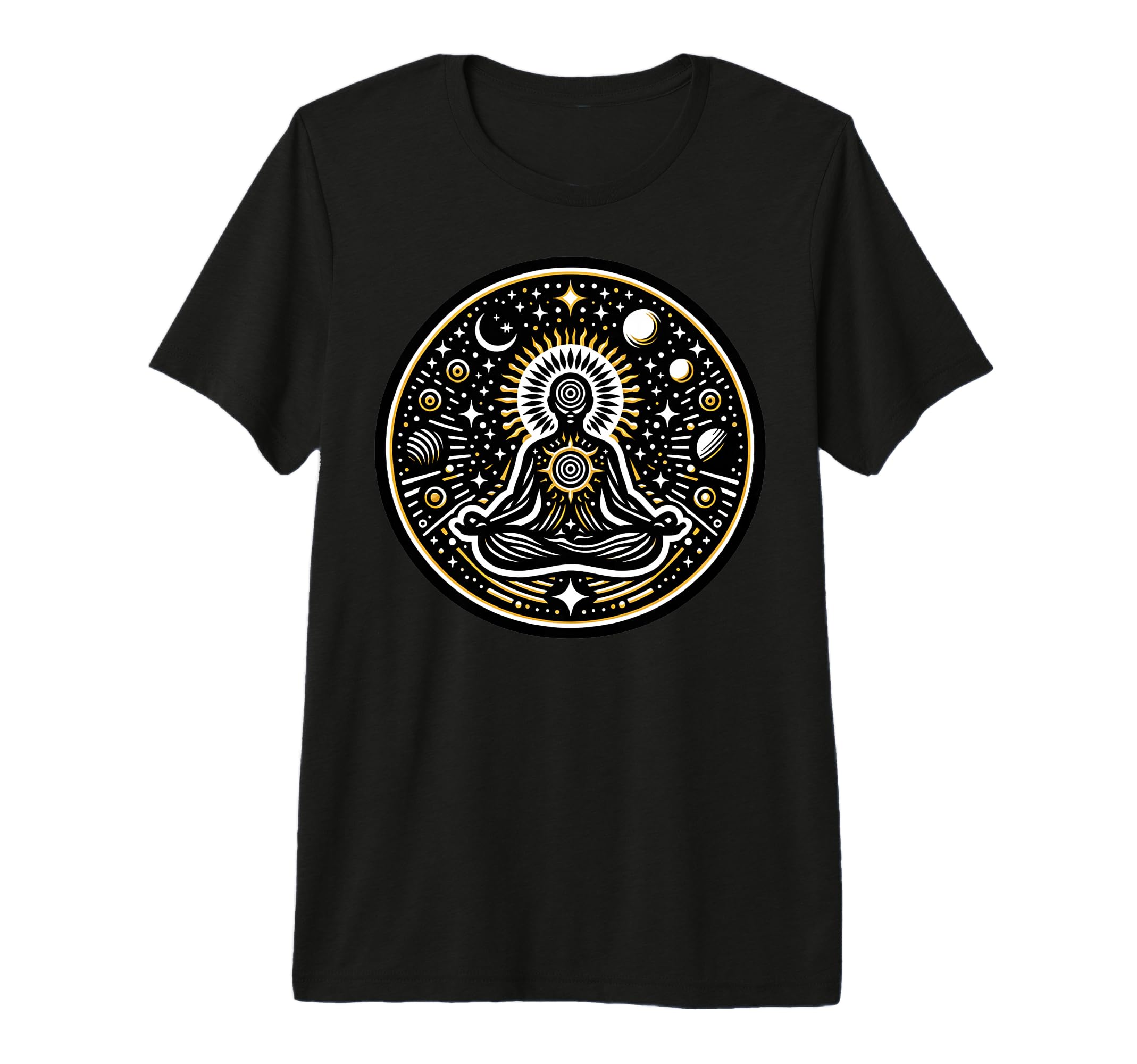 Meditative Figure Within Cosmic T-Shirt - Novelty Apparel for Adults - T-Shirt, Sweatshirt, Hoodie