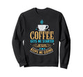 Coffee Gets Me Started Jesus Keeps Me Sweatshirt - Minimalist Print Unisex - T-Shirt, Sweatshirt, Hoodie