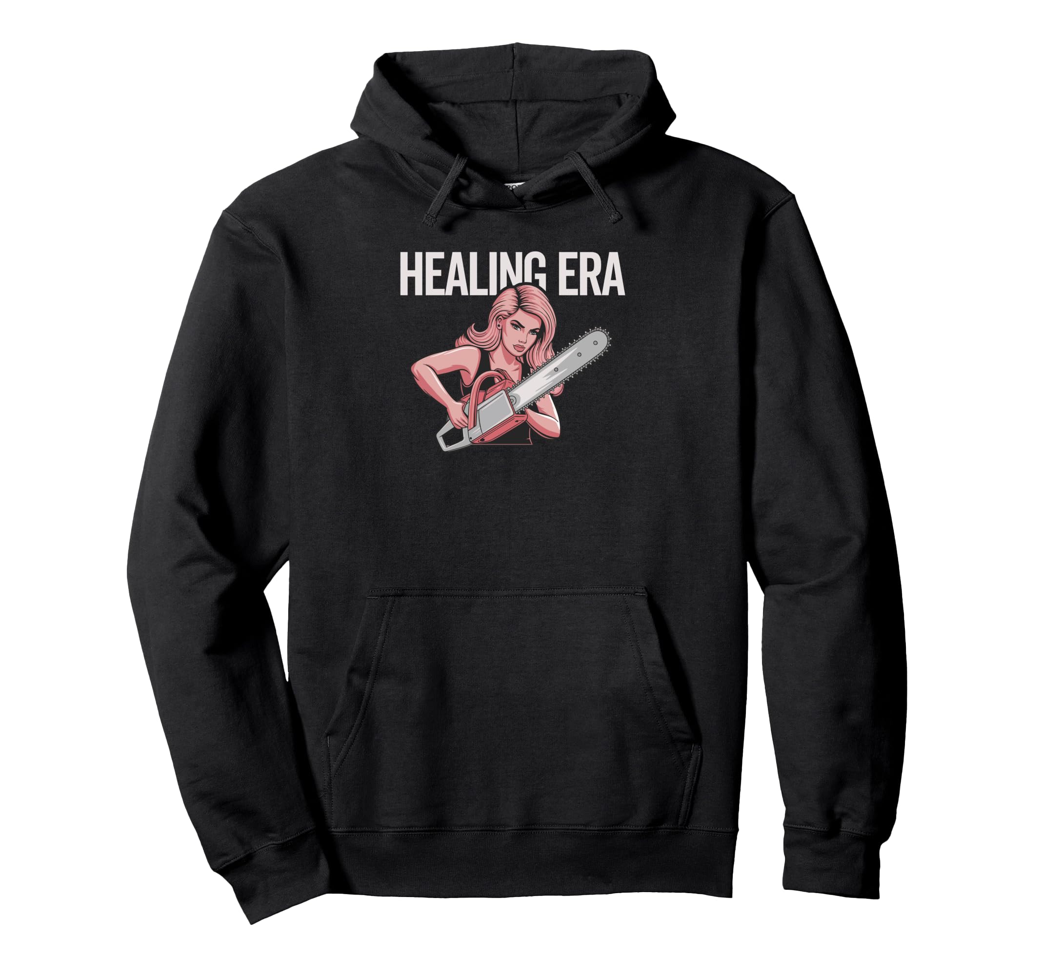 Healing Era Empowered Chainsaw Hoodie - Minimalist Print Unisex - T-Shirt, Sweatshirt, Hoodie