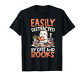 Cats Books Literature Reading Book T-Shirt - Unique Graphic Men Women - T-Shirt, Sweatshirt, Hoodie