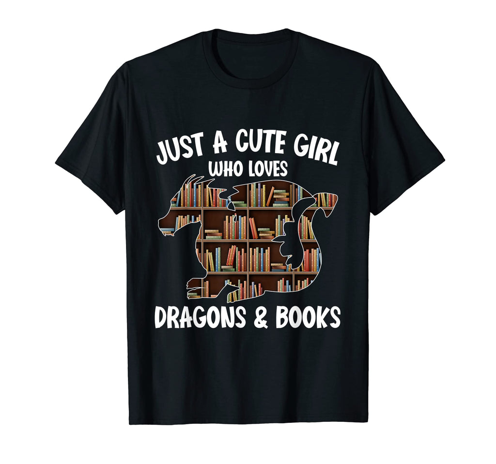 Just Who Loves Dragons And Books Funny T-Shirt - Unique Graphic Unisex - T-Shirt, Sweatshirt, Hoodie