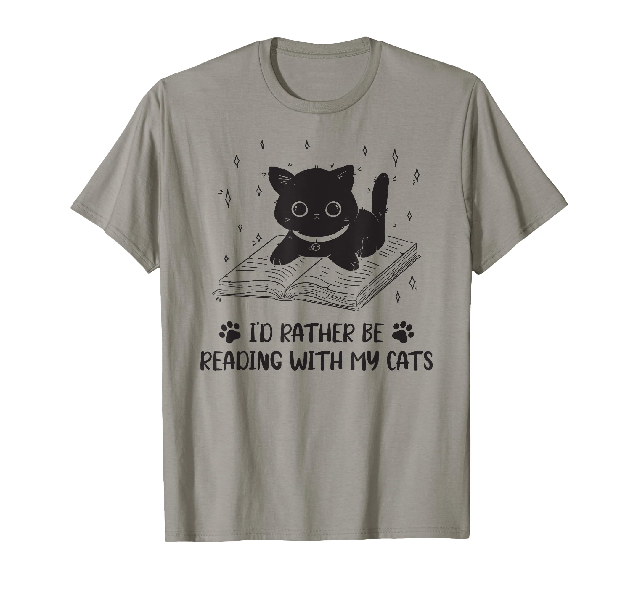 Id Rather Be Reading My Cat Book T-Shirt - Fun Novelty Design Men Women - T-Shirt, Sweatshirt, Hoodie